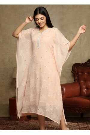 Pink Georgette/Chifoon Kaftan Kurti 